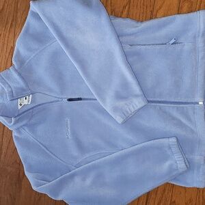 COLUMBIA PERIWINKLE FRONT ZIP FLEECE JACKET sz L
